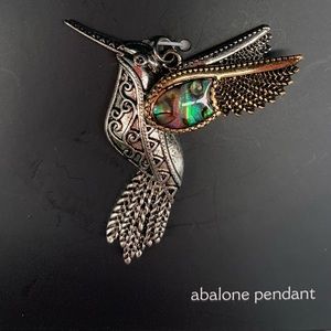 Hummingbird Abalone Pendant
